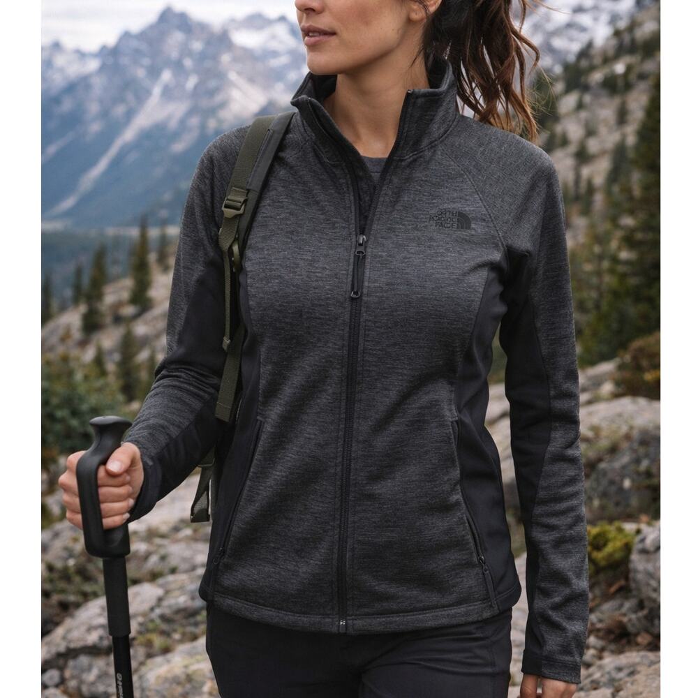 Women's The North Face Arcata full zip jacket gray outdoor hiking trail new XS